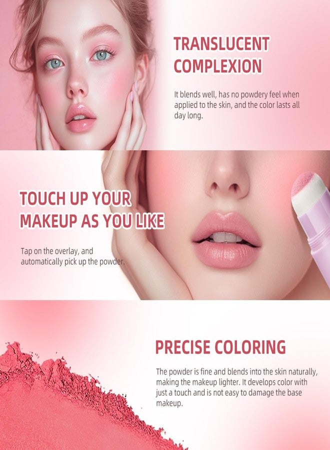 Loske Soft Face Blush Stick, Matte Natural Long Lasting Blush for a Flawless Finish, Creamy Blendable Formula for All Skin Types, Everyday Wear Professional Quality Makeup (Shy pink, Large) - Image 2